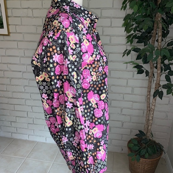 Love Moschino Flower Child Ditsy Floral Print Button Down Top Size 8 Multi Color - Picture 3 of 6